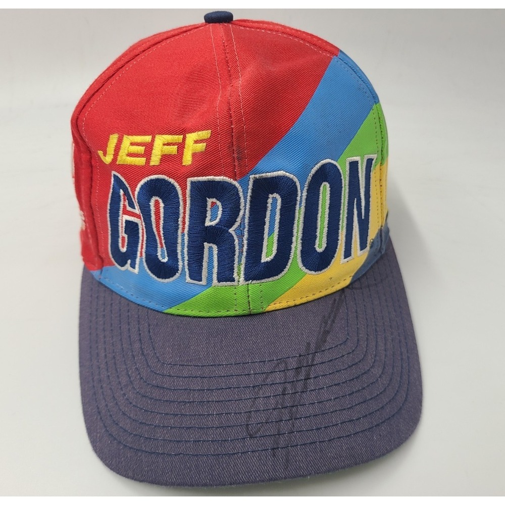 Vintage Jeff Gordon #24 Signed Autographed DuPont‎ Chase Snapback Hat Cap NASCAR